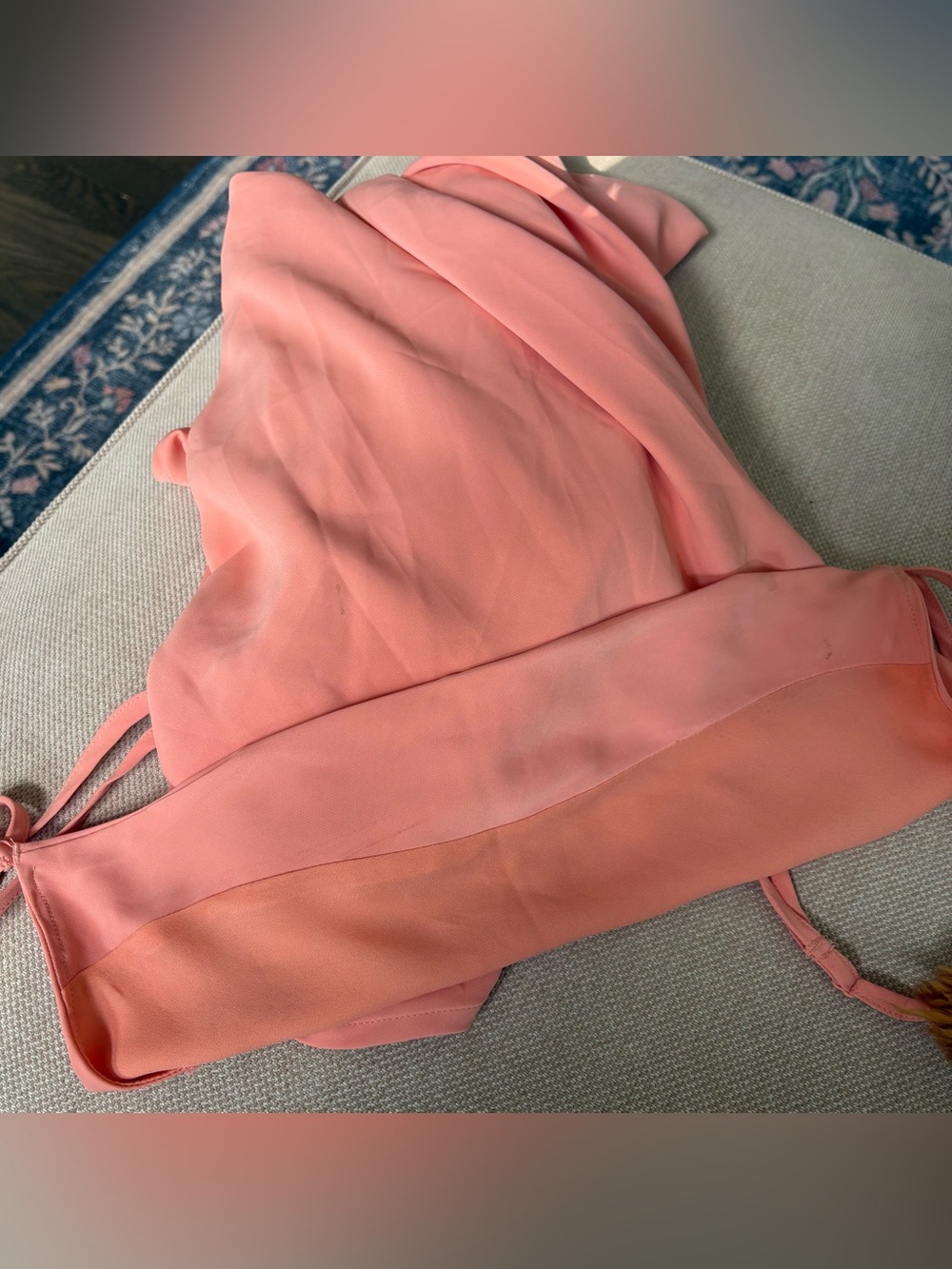 Abercrombie & Fitch Coral-Peach Cowl Neck Maxi Dress - Picture 6 of 6